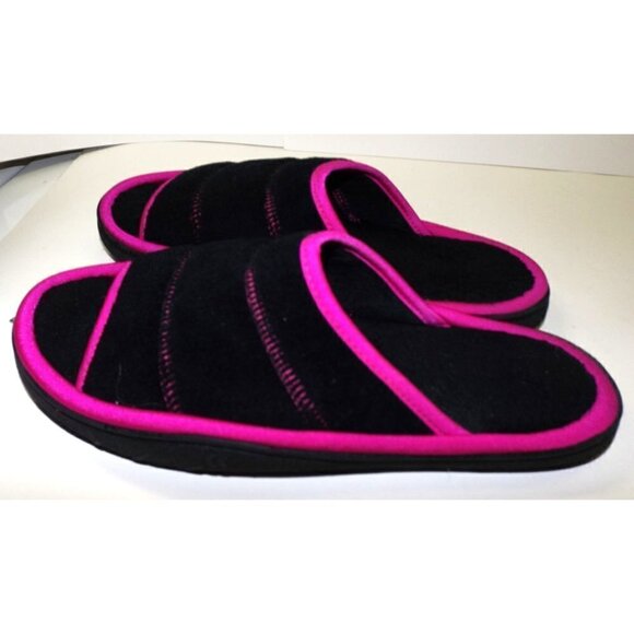 Isotoner black and purple scuffs US 7.5-8 - Picture 4 of 6